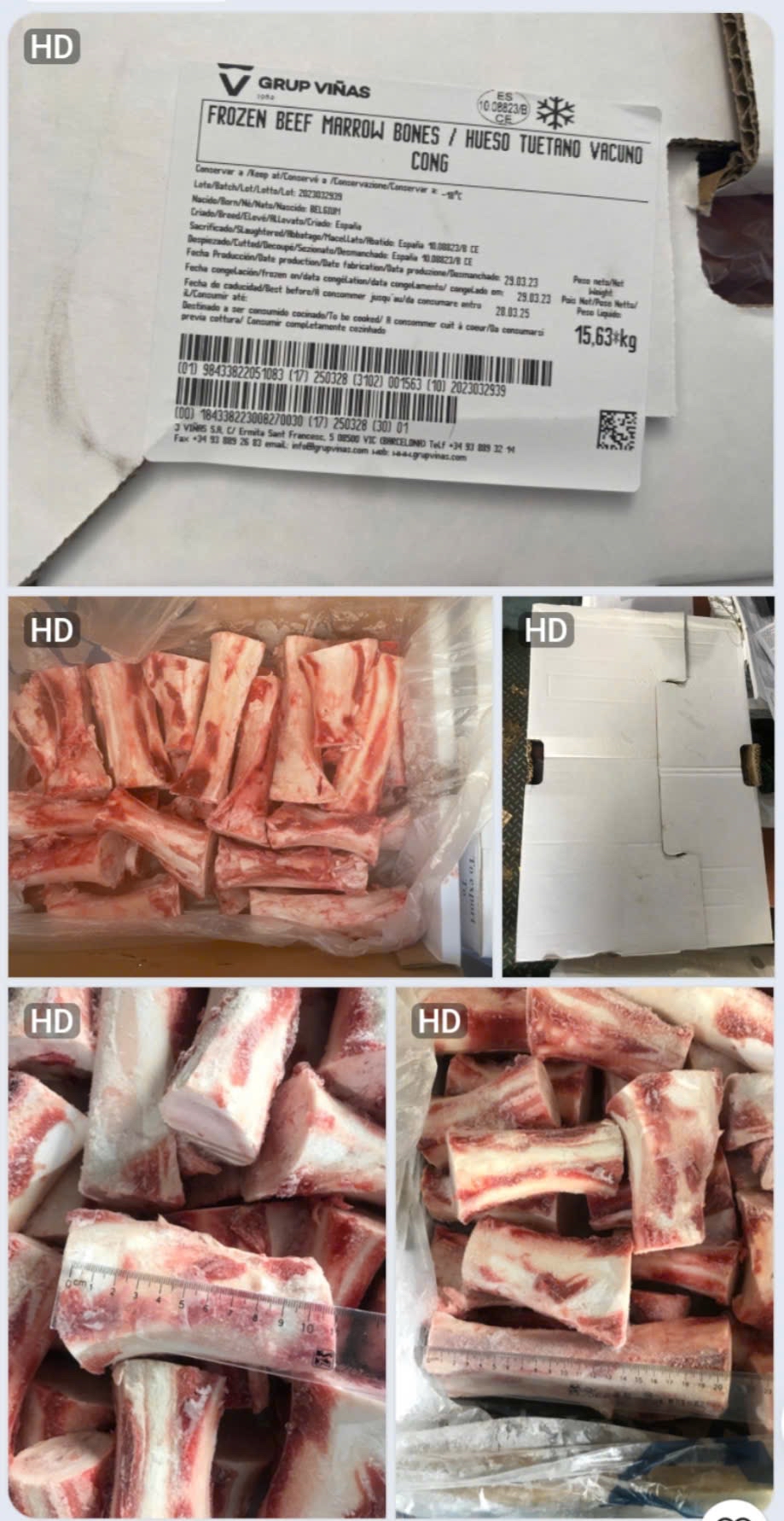 Xương ống bò cắt khúc giữa GRUP VINAS - TBN ~16kg